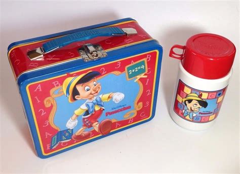 pinocchio metal lunch box|Walt Disney's Pinocchio Metal Lunch Box By Thermos.